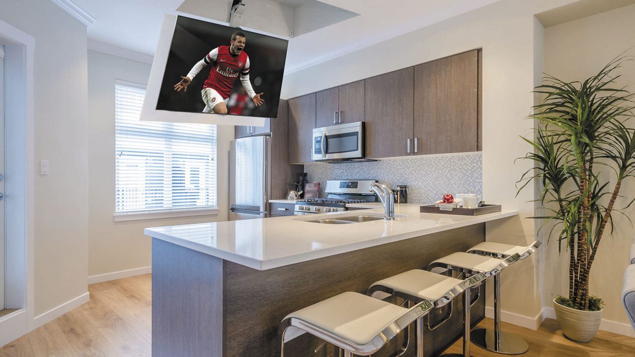 מתקן תלייה לטלוויזיה מהתקרה